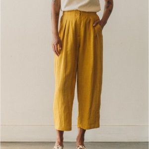 7115 by Szeki Linen Pants in Canary Yellow